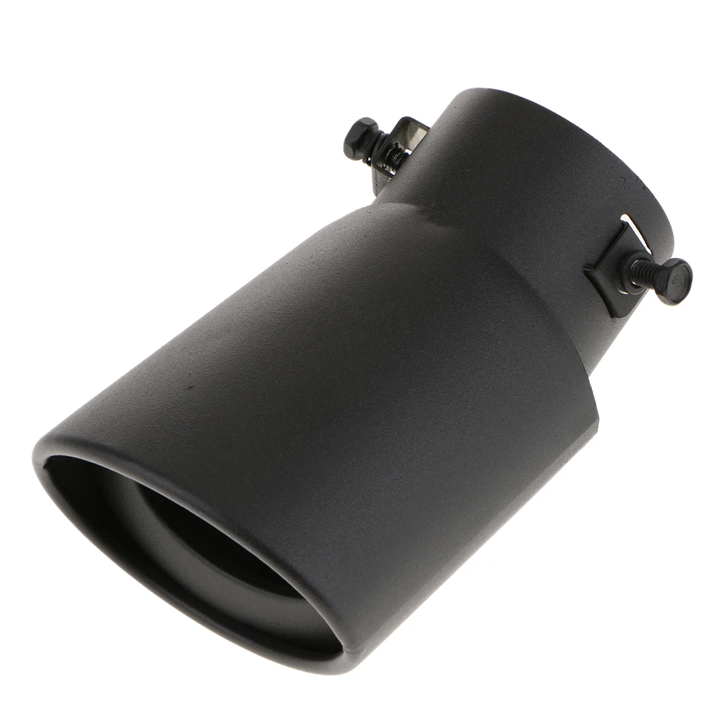 62mm Straight Stainless Steel Exhaust Tail Rear Muffler Tip Pipe Replacement