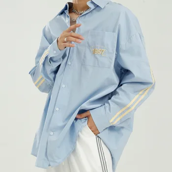 

Male Streetwear Fashion Hip Hop Shirts Men Autumn New Cotton Material Loose Design Long Sleeve Casual Shirt