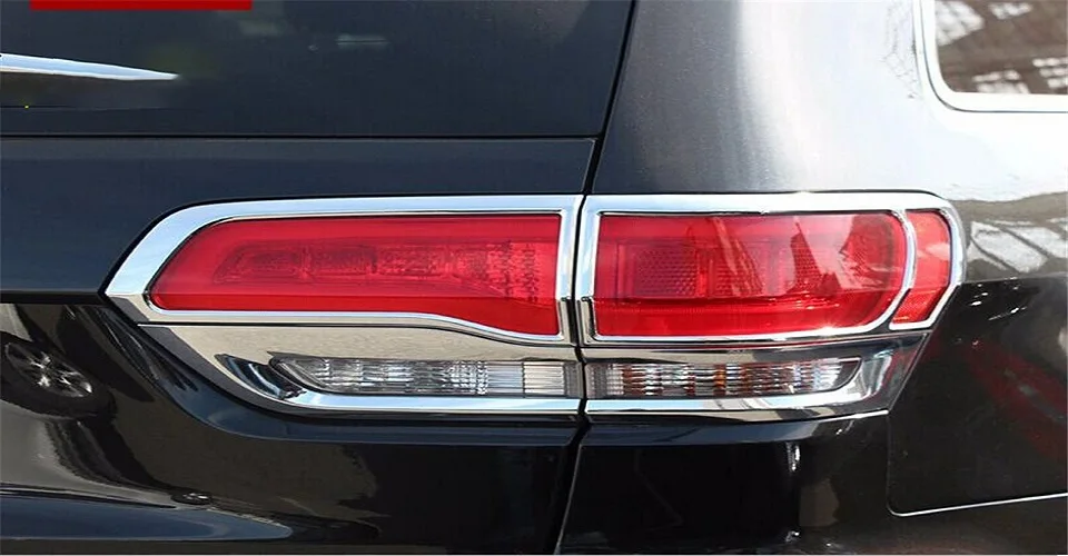 SHINEKA Lamp Hoods For Jeep Grand Cherokee ABS Tail Light Cover To Decorative lights For Grand Cherokee 2014-2016 Accessories