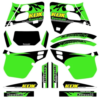 

New Full Graphics Decals Stickers Custom Number Name 3M Matte Stickers Waterproof For Kawasaki KDX125SR