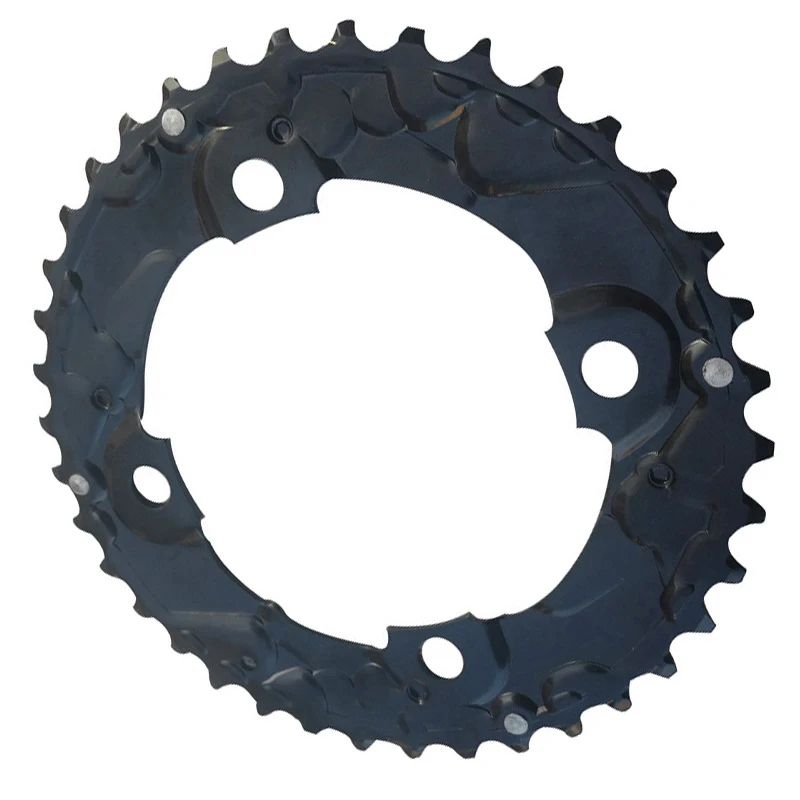 

Outdoor 38T 4Holes BCD104mm Front Bike Repair Chainring MTB Bicycle 10/11 Speed high strong black steel Chainring