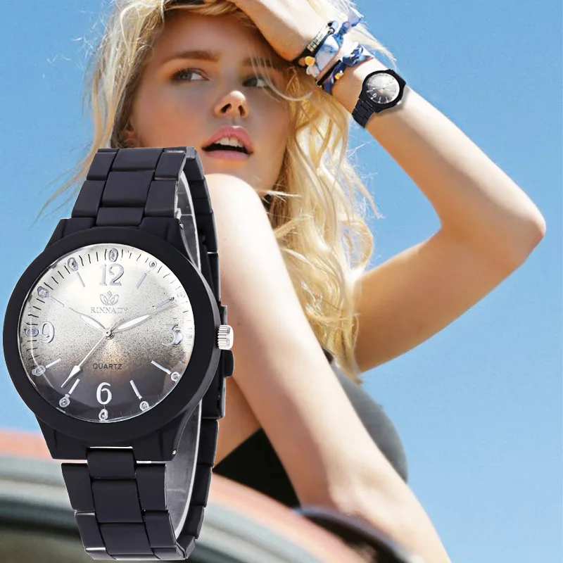 

WJ-8462 New Metal Strap Fashion Gradual Change Color Watches Alloy Quartz Wristwatch For Female Dress Casual Women Watch relogio