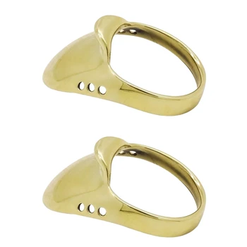 

2 Pcs Archery Thumb Finger Protective Archery Thumb Ring Finger Protector, 21 X 22Mm & 18 X 19Mm