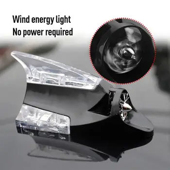 

Car Antenna Light LED Roof Light Shark Fin Colorful Energy Saving Wind Light Safety Warning Light Car Roof Spoiler Decorative
