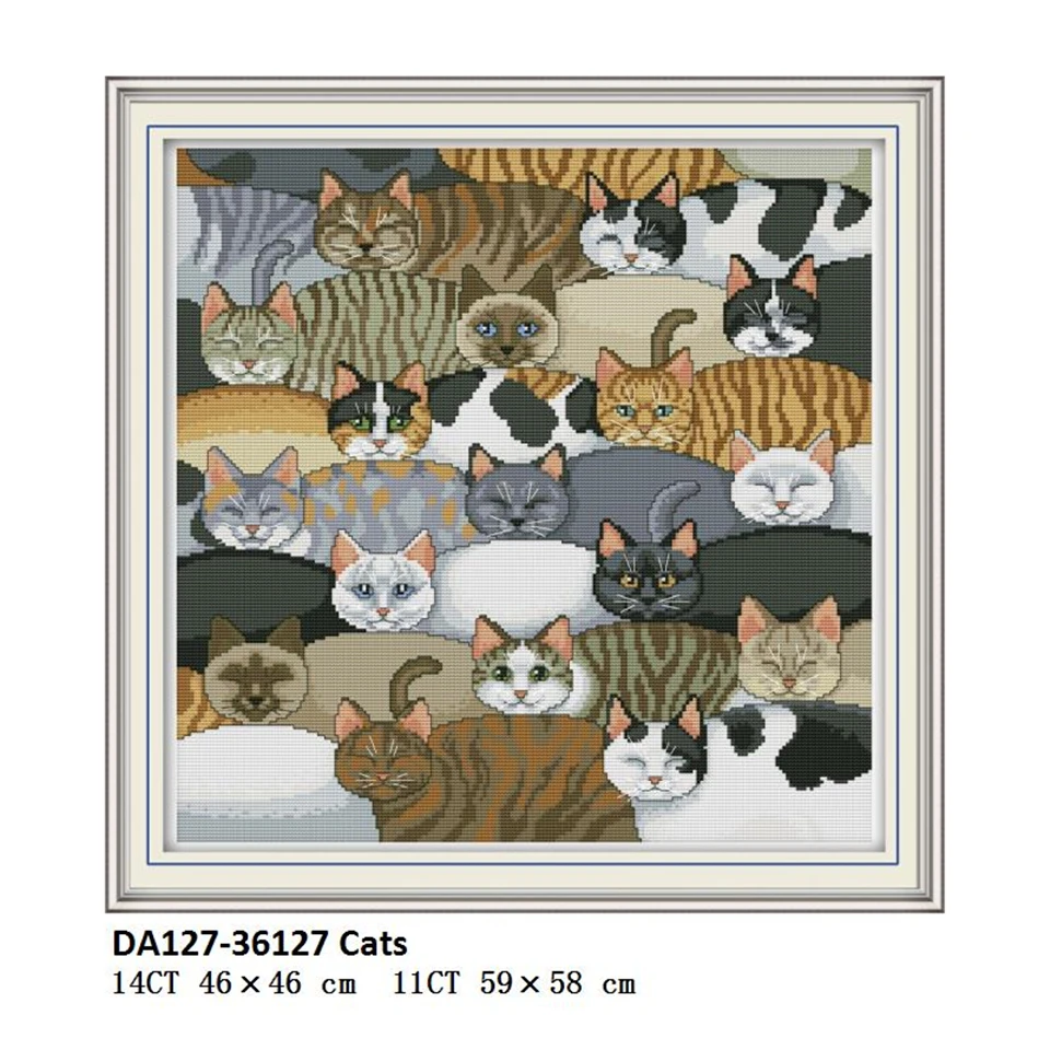 dmc cross stitch kit embroidery stitch joy sunday cross-stitch patterns needlework chinese counted cross stitch printed canvas (5)