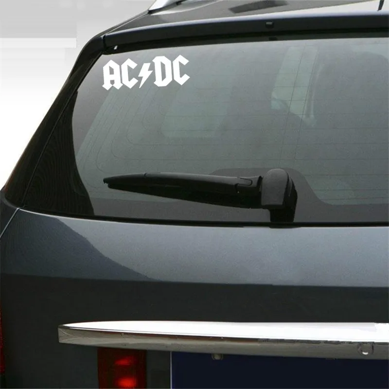 AC/DC виниловая Светоотражающая Лазерная светящаяся наклейка для автомобиля мотоцикла Наклейка на окна стены чемодан EBdecal CT12008