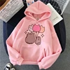 the cat hoodie women fashion kawaii korean harajuku Sweatshirt pink female 90s cartoon clothes female hood Oversized ► Photo 3/6
