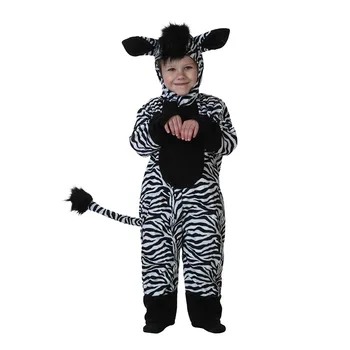

Cutest Black and White Striped Zebra Jumpsuit Unique Animal Costume for Little Kids Theme birthday party Photography Props Collo