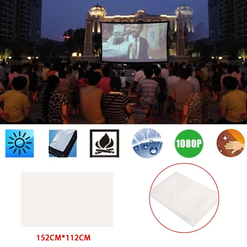 Складной 4:3 60-дюймовый белый проектор-конкретные Экран окантовкой проектор Экран ТВ домашний аудио-визуальный Экран