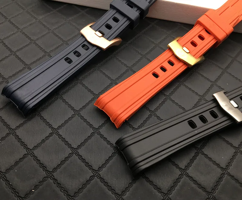 Imported soft Rubber Silicone Watch band 20mm Grind Arenaceous AT150 Belt Special for Omega strap for Seamaster 300 logos tools