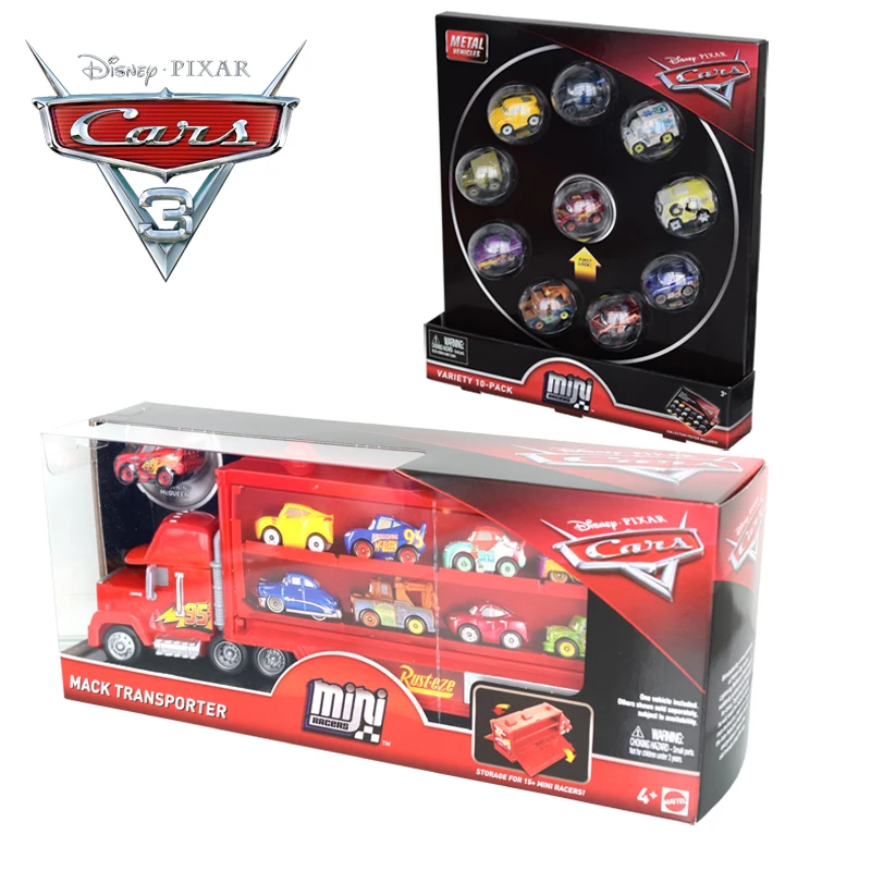 Disney Pixar Cars 3 lightningMcQueen mack truck FLG70 мини автомобиль из сплава для хранения транспорт