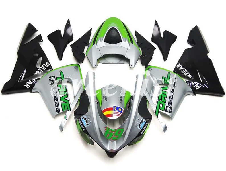 4 подарки ABS мотоцикл обтекатели комплект подходит для kawasaki Ninja ZX10R 2004 2005 04 05 10R ZX-10R набор тела номер 69