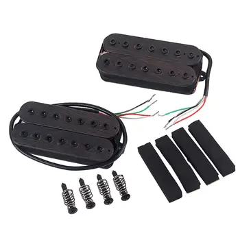 

2Pcs 7 Strings Wooden Neck Bridge Humbucker Pickups Set for Electric Guitar
