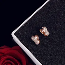 Роскошные знаменитые дизайнерские арахисовые серьги арахиса изысканные женские дикие циркониевые супер сказочные серьги красивые серьги