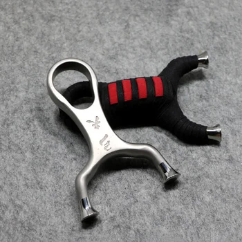 

High Precisio Slingshot Bow Big Power Stainless Steel Catapult Hunting Accessories Rubber Band Outdoor Shooting Practice