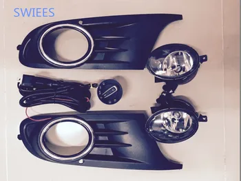 

SWIEES FOR VW GOLF 6 mk6 fog lights Lamp, 2Pcs Grilles,Cable Harness, headlights switch control Set VW Golf MK6 2010-2014