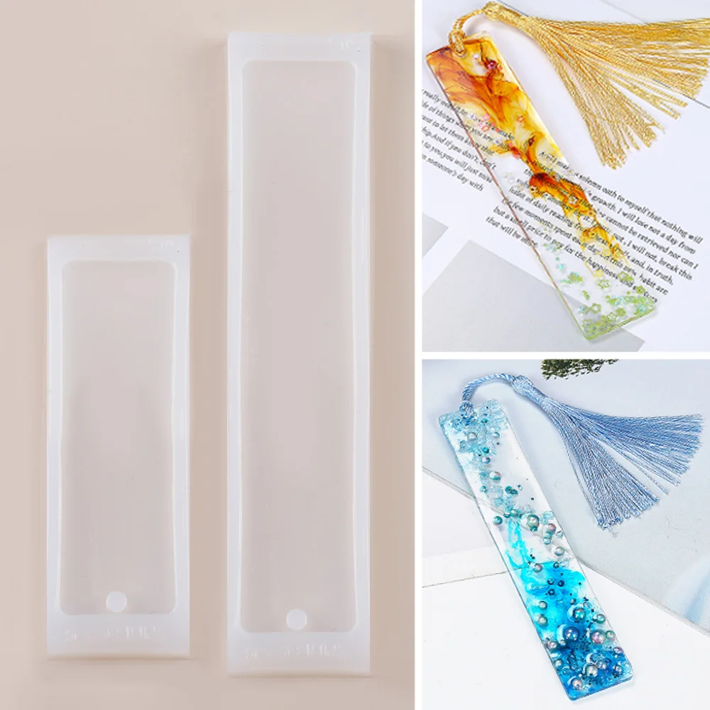 

1/2Pcs/Set Rectangle Silicone Bookmark Mold, DIY Bookmark Mould Making Epoxy Resin Jewelry DIY Craft Silicone Transparent Mold