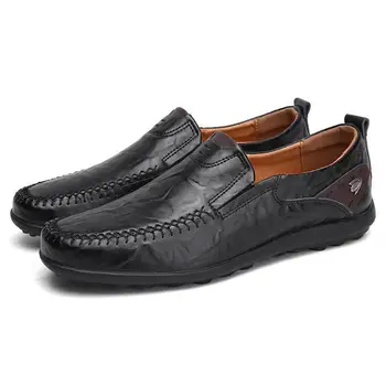 

Big Size 38-47 New Arrival Split Leather Men Casual Shoes Fashion Top Quality Driving Moccasins Slip On Loafers Men Flat Shoes