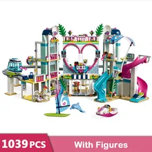 1039PCS Friends Heartlake City Resort Building Blocks Model Stacking Blocks Bricks Figures Toys For Girls Children Birthday Gift