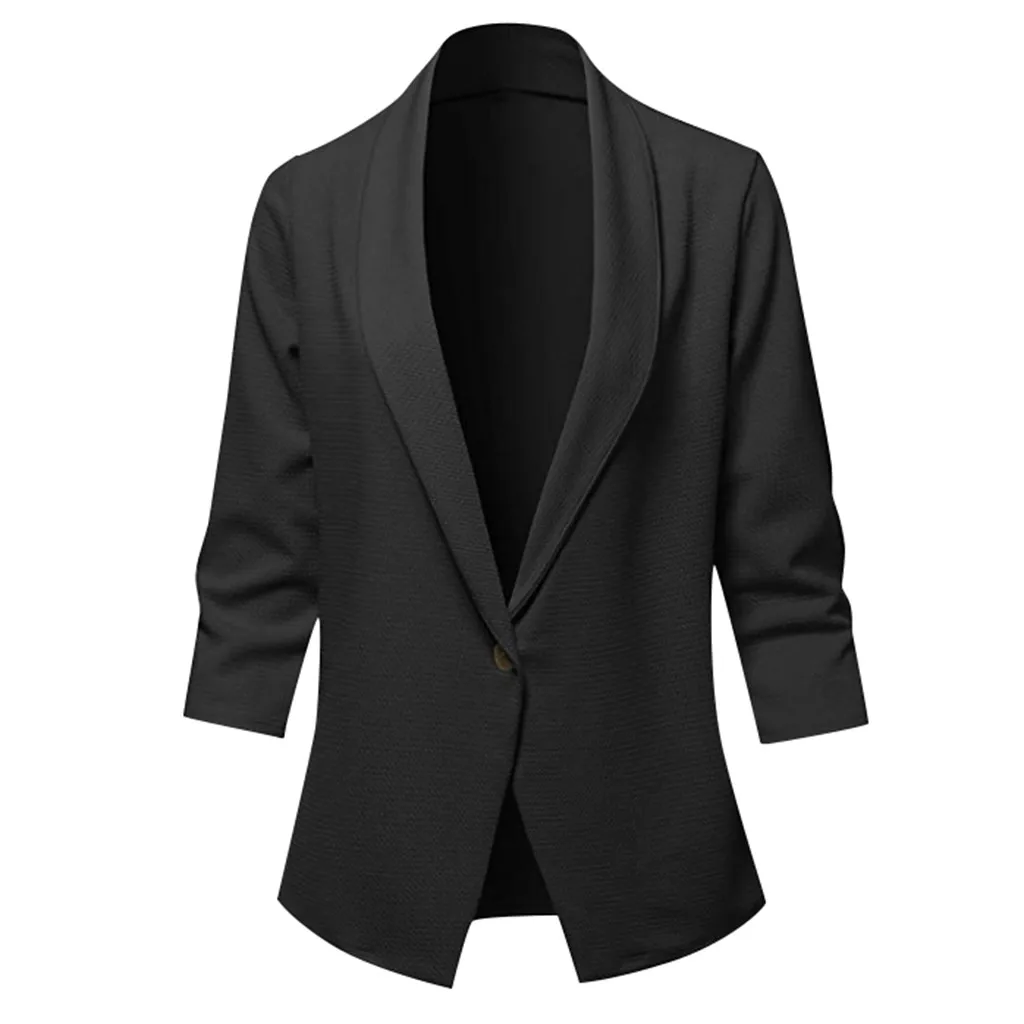 

JAYCOSIN Vintage Single Button Office Ladies Solid Color Blazer Long Sleeve Slim Casual Suit Coat Jacket Women blazers Female