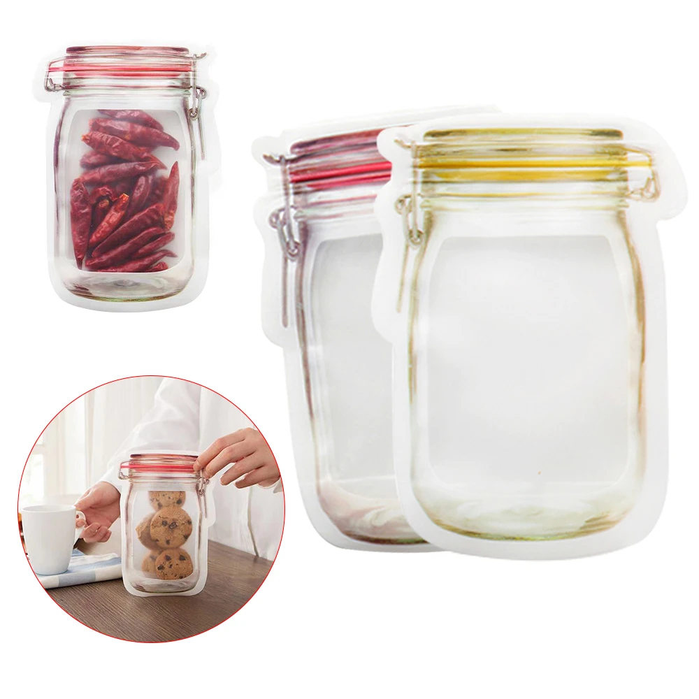 Mason Jar сумка на молнии многоразовая сумка для еды защитная сумка герметичная еда сэндвич детская дорожная сумка кухонный мешок для хранения 2 цвета