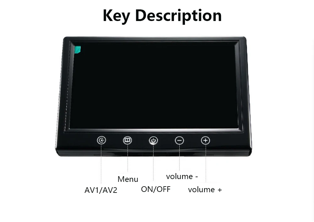 10.1 inch Car Display AV Car Monitor Portable Display support PAL / NTSC Video Input 16:9 TV