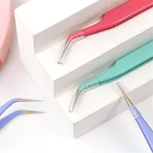 Mini pince à épiler couleur Macaron, en acier inoxydable, pour bricolage, bande autocollante, papier pour Journal, pratique, Portable, papeterie scolaire