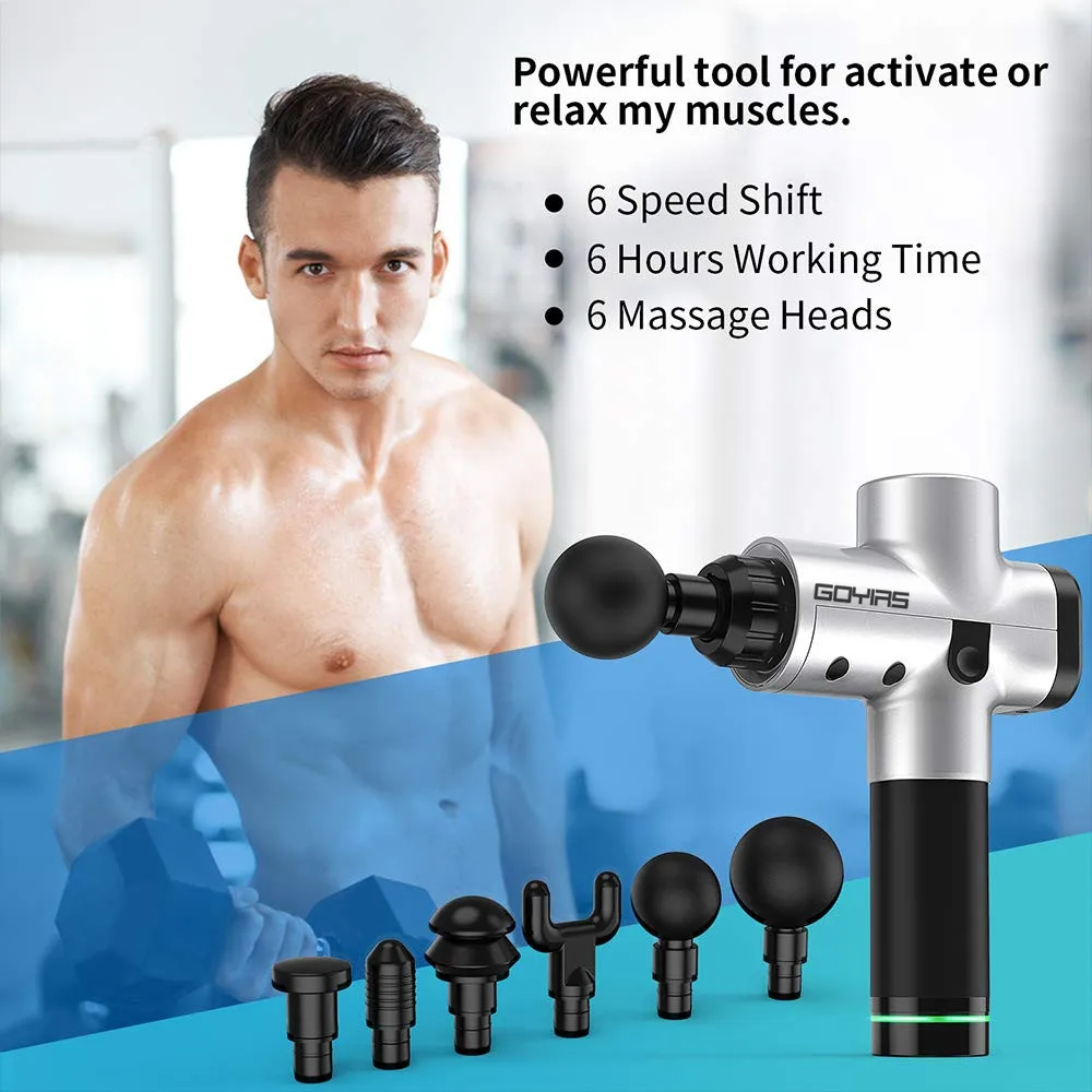 Goyirs Massage Gun 3 speed Adjust Muscle Massager Muscle Pain Training Exercising Body Relaxation Slimming Shaping 2