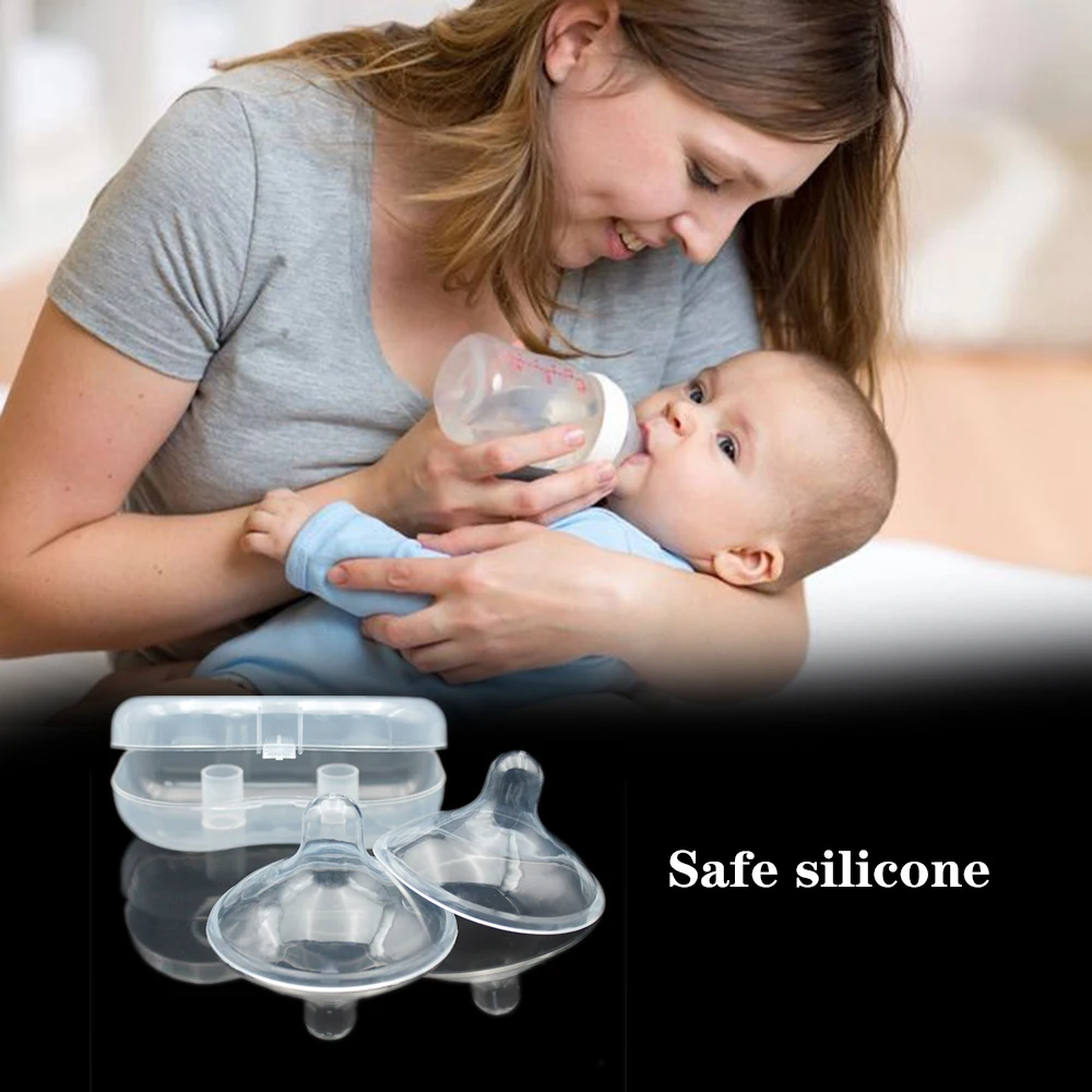 

Soft Transparent Ultra-thin Soft Silicone Nipple Shield Protector Baby Breast Milk Feeding Convenient