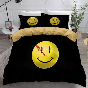 

Duvet Cover Set Smile Face Funny Pattern Bedding Sets Decorative Bedspread for Childrens/Kids/Teens/Adults 2/3pcs Doona
