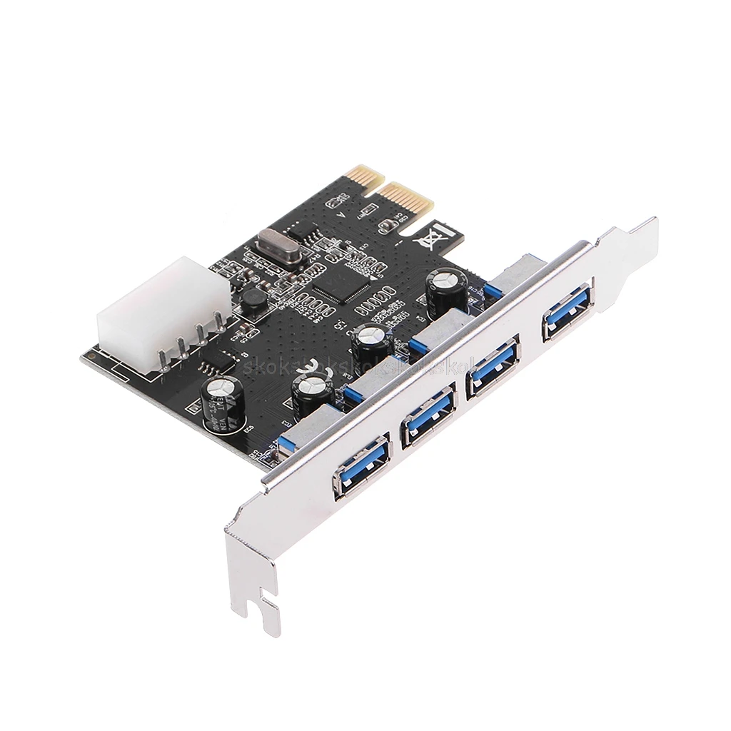 4 порта PCI-E к USB 3,0 концентратор PCI Express карта расширения адаптер 5 Гбит/с скорость