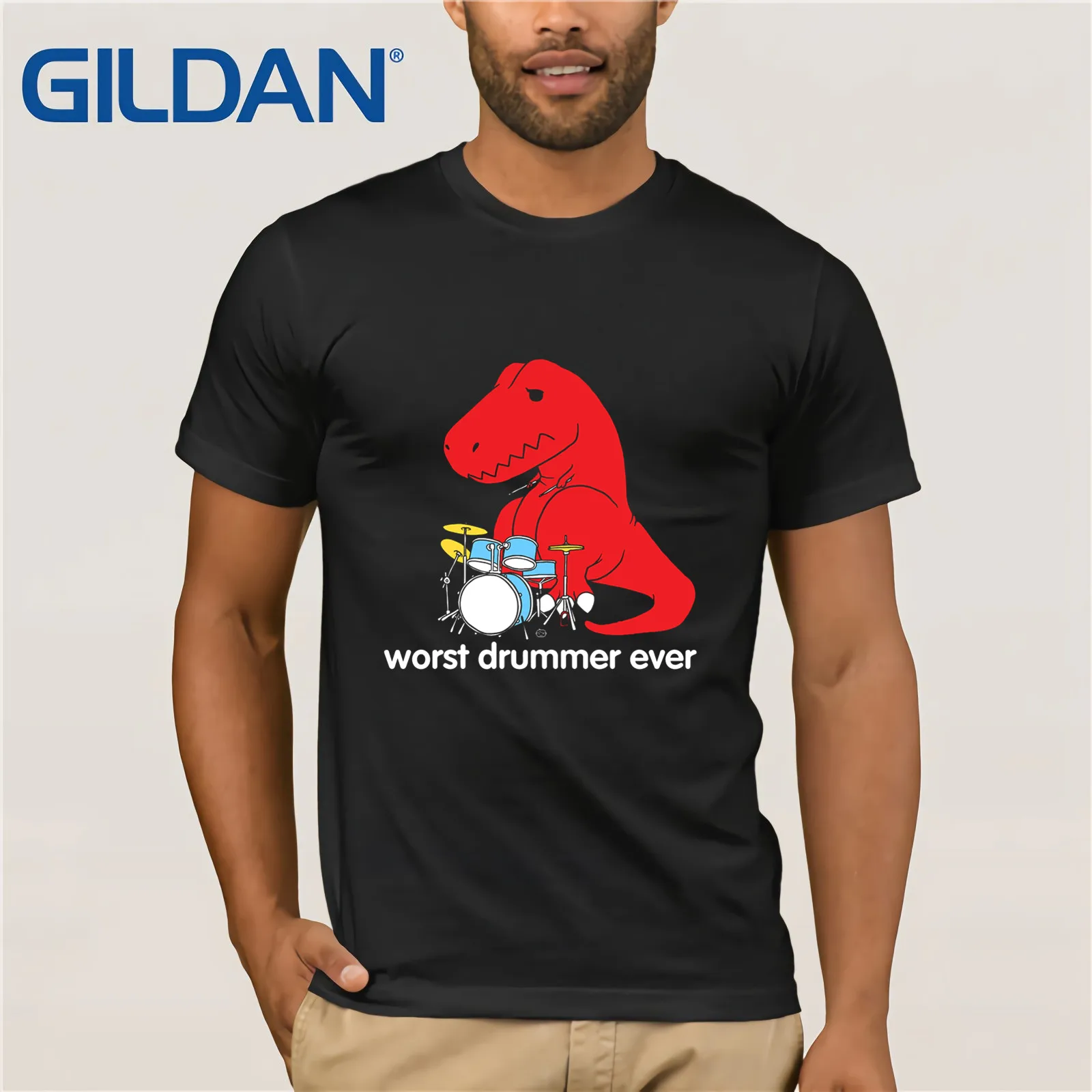 Goodie Two Sleeves Worst Drummer Ever T Shirt 2020 New Streetwear men's short-sleeved t-shirt Funny Tees Cotton Tops | Мужская