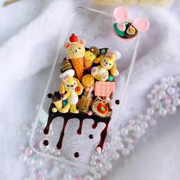 

New For iPhone11 pro max DIY case 3D cute dog phone cover for iPhoneX/XS XR XSMAX handmade creamy candy ip7/8/6/6s+ girl gift