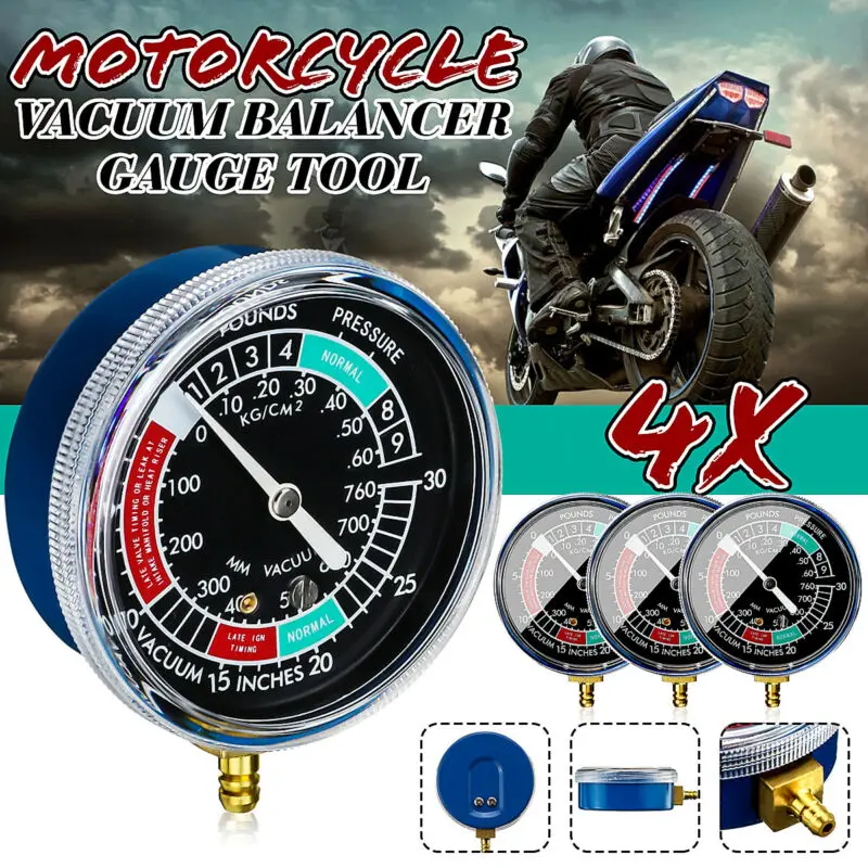 

2020 4*Motorcycle Carb Hose Kit Connectors Carburetor Fuel Vacuum Gauge Balancer Synchronizer Tool Accessories