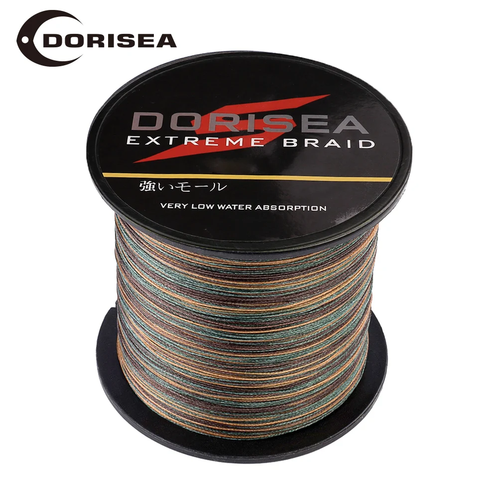 DORISEA New Camo 8 Strands Top Quality 100M 300M 500M 1000M 1500M 2000M PE Extreme Braided Fishing Line Wire Pesca dorisea never fade spotted color 8 strands 100m 300m 500m 1000m 2000m pe multifilame braided fishing line 6 300lb fishing wire