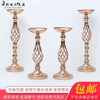 

.candle Holder Gold Head for Dining Table Table Centerpieces for Wedding Tall Stand Wedding Table Vase Modern Metal New GG50zt