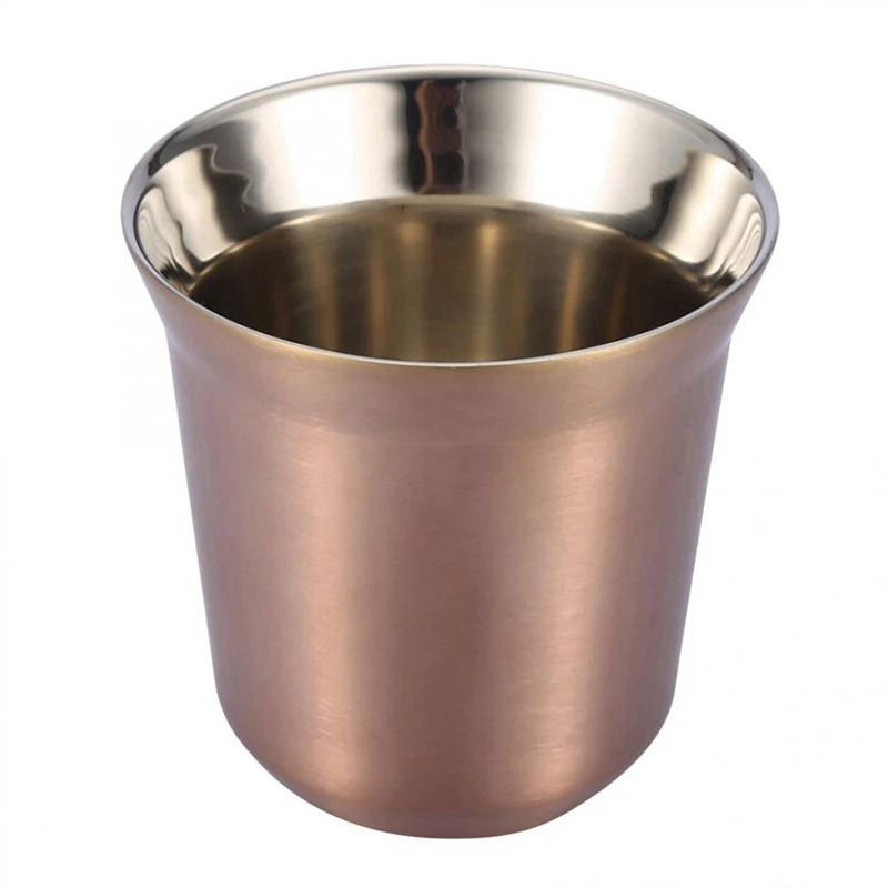 

Reusable Stainless Steel Double Wall Coffee Cup Beer Mug Tea Cups Home Kitchen Drinkware