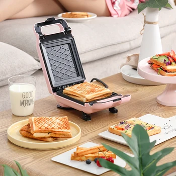 

Double-sided Heating Waffle Maker DIY Sandwich Machine Breakfast Crepe Maker 220V 600W