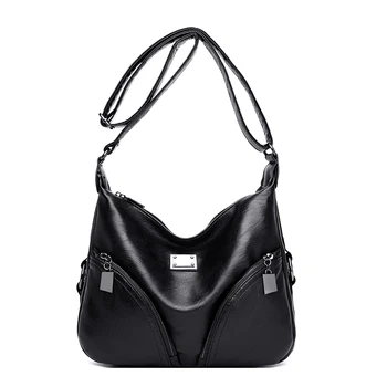 

Women bag 2019 new European and American style shoulder bag Crossbody bag portable female bag solid color wild dumplings package