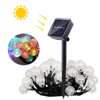 

20/30/50 LEDS Crystal ball String 5/6.5/9.5M Solar Lamp Power LED String Fairy Lights Solar Garlands Garden Decor For Outdoor