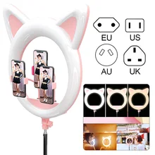 RK45 Fill Light Bright Dimmable Three Colors LED Photography Light Compact Portable Rotatable Makeup Live Light