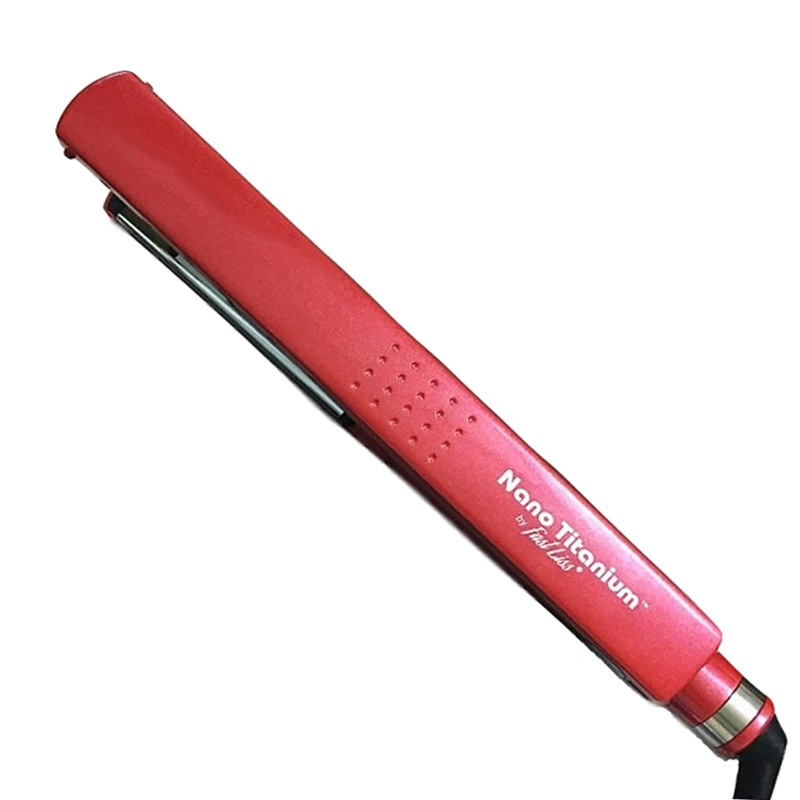 Красный Professional Ceramic Steam Hair Straightener Infrared Curling Hair Flat Iron Negative Hair Straightening Curling Styling Tool - Цвет: Красный