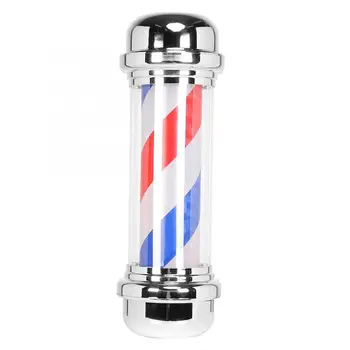 

71cm/28.0inch Barber Shop Pole Red White Blue Rotating Light Stripe Sign Hair Salon Lamp Barber Accessories