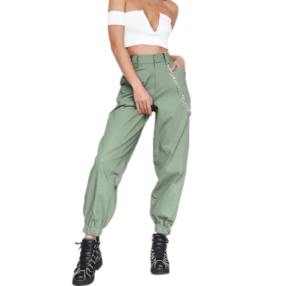Laamei женские штаны карго сексуальные дамские повседневные шаровары тактические штаны женская военная одежда с несколькими карманами спортивные штаны - Цвет: army green-style 2
