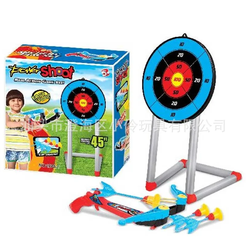

Indoors And Outdoors Toy Model Military Plastic Bow And Arrow Shooting Soft Bullet Sucker Long-Range Physical Fitness Exercise S