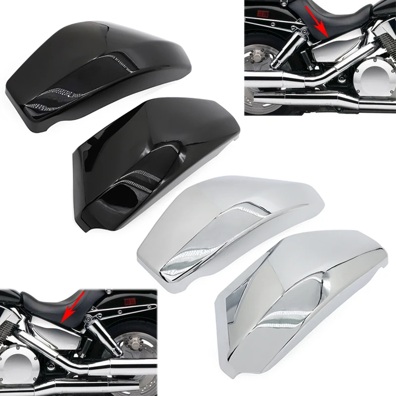 Chrome Battery Side Fairing Cover Cap For Honda VTX 1300 VTX1300 2003 2004 2005 2006 2007 2008 2009 Motorcycle Decor ABS Plastic