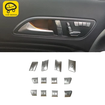 

CarMango for Mercedes-Benz GLA-Class X156 CLA C117 Car Seat Move Memory Buttons Cover Switch Frame Sticker Interior Accessories