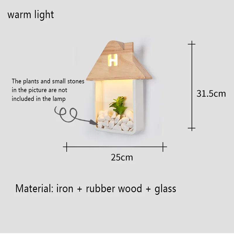 Скандинавский светодиодный настенный светильник из дерева и железа, светильник s для дома, Холодный/теплый светильник для спальни, гостиной, прикроватный домашний декор, настенный светильник - Цвет абажура: Warm light white