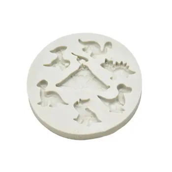 

Clay Silicone Mould DIY Baking Cake Decoration Mold Cartoon Dinosaur Shape Fondant Molds