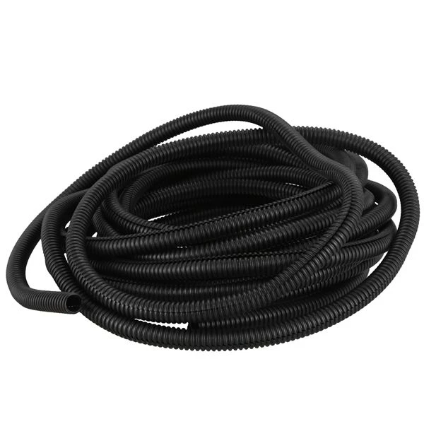 10 ft. 1/8 inch Split Wire Loom Conduit Polyethylene Tubing Black Color Sleeve Tube